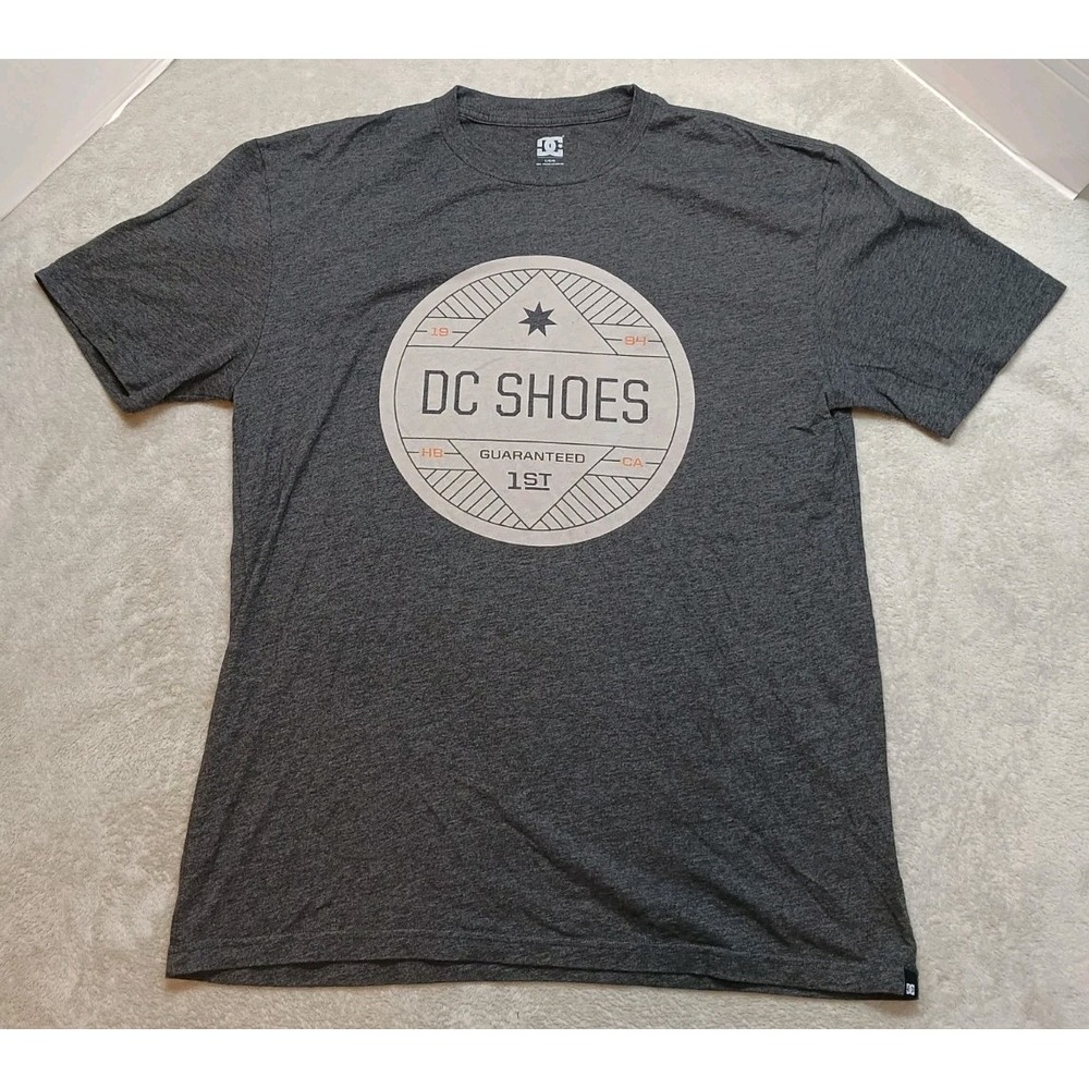 DC Shoes Heather Gray Men's T-shirt Size Large Grunge Skater Hip Hop